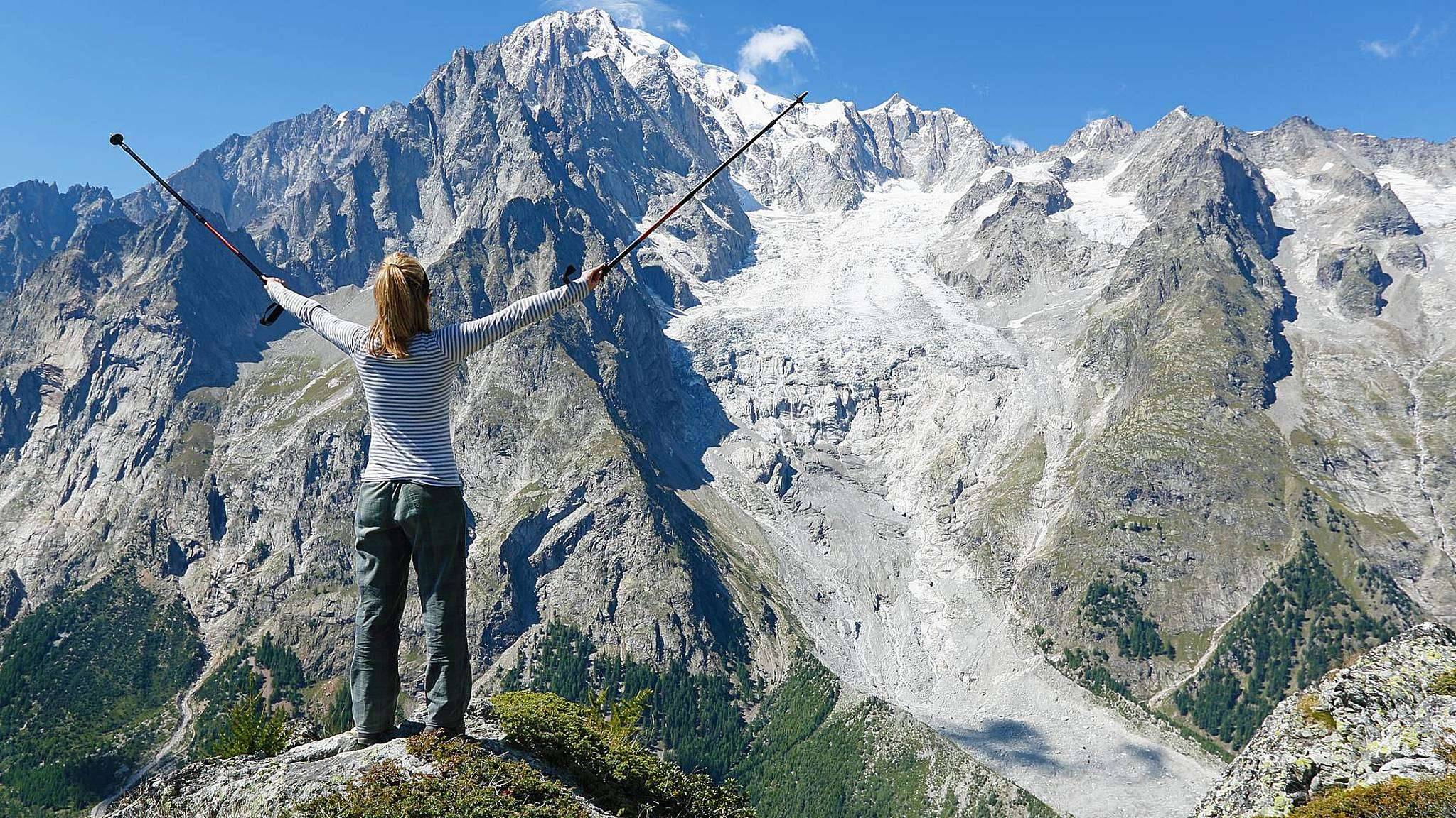 Wandelen bij de Mont Blanc