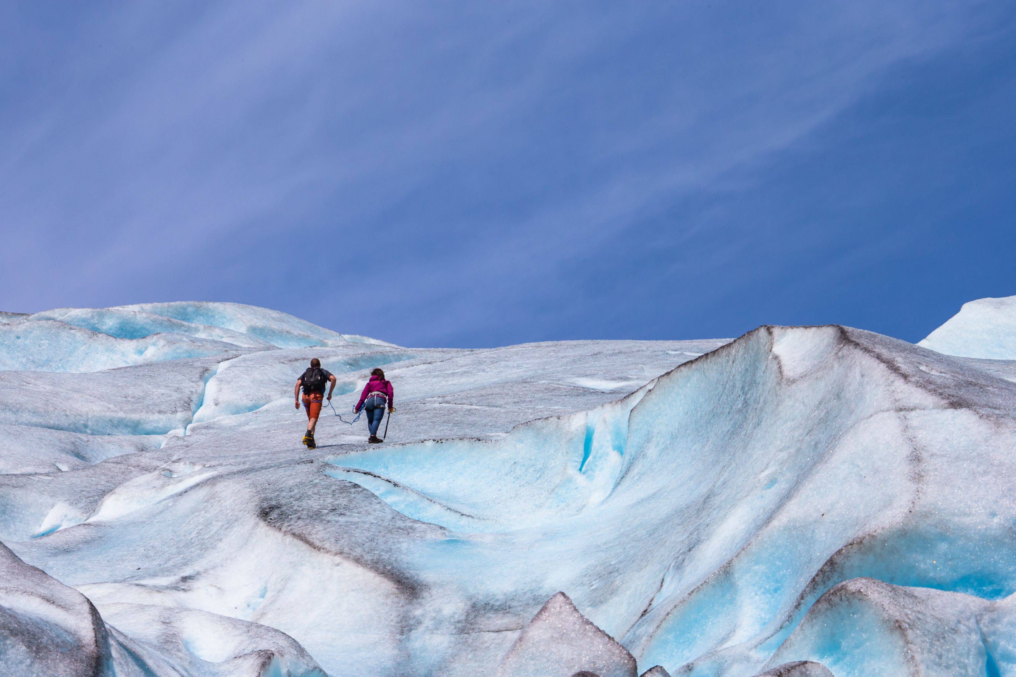 Kayak y caminata en el glaciar