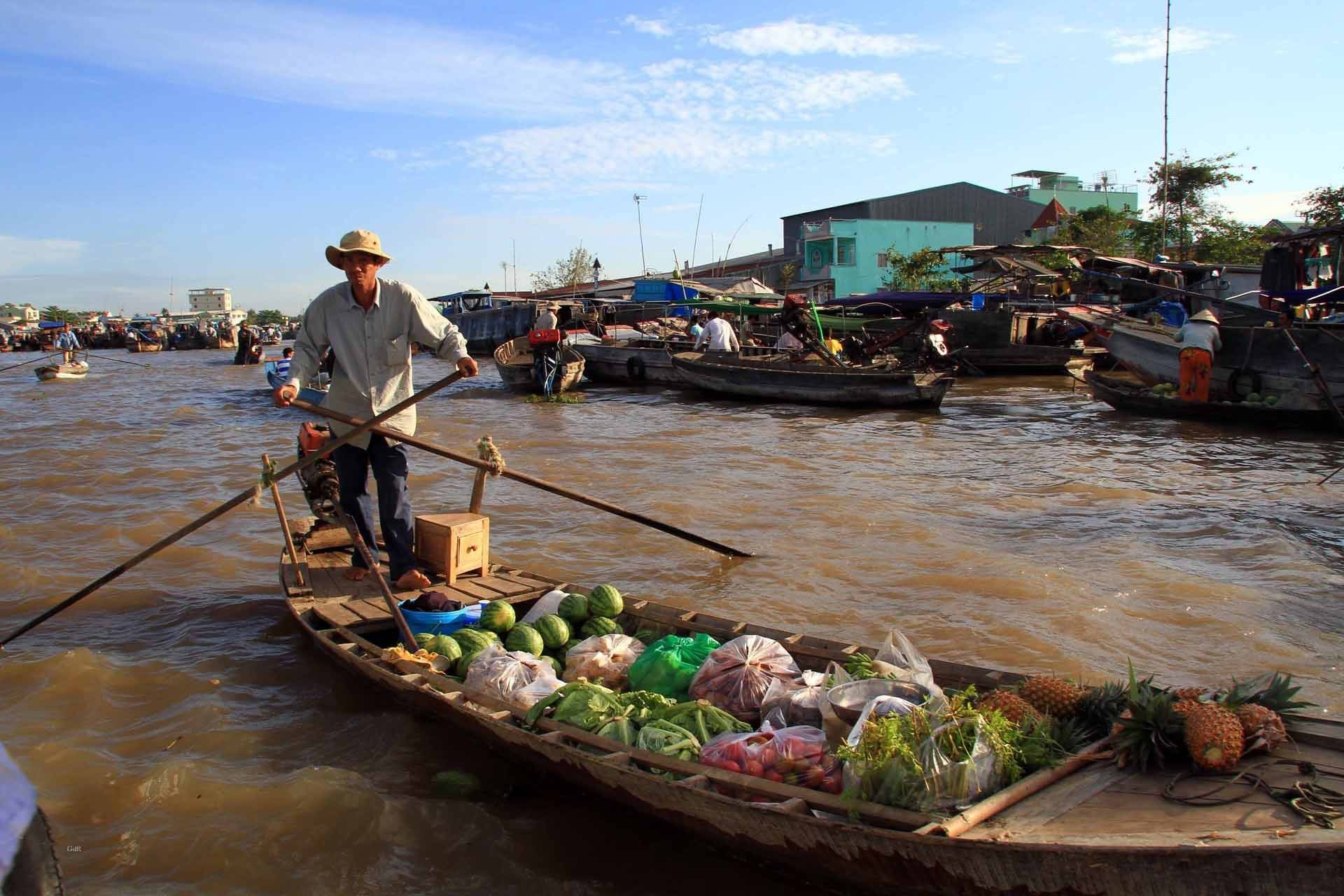 Il mercato galleggiante di Cai Rang