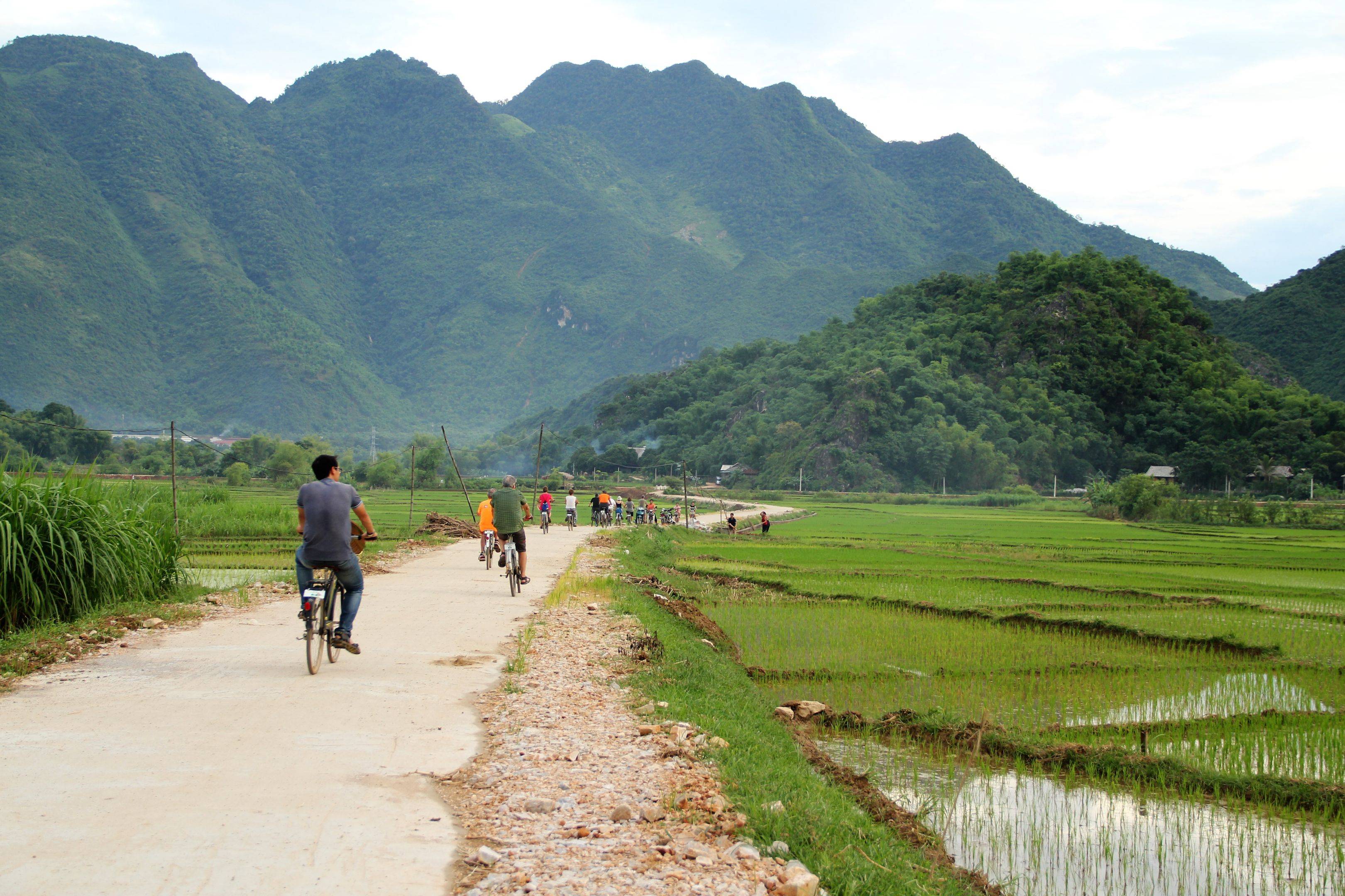 Paseo en bici entre arrozales y etnias