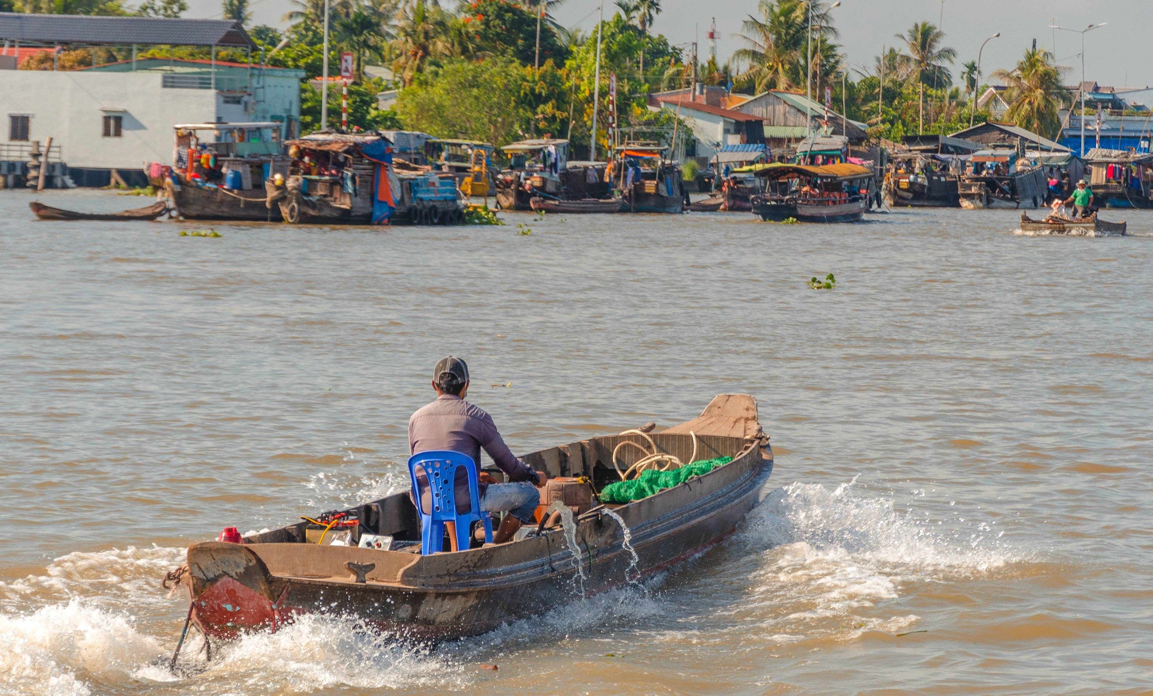 Motorboottour im Mekong Delta