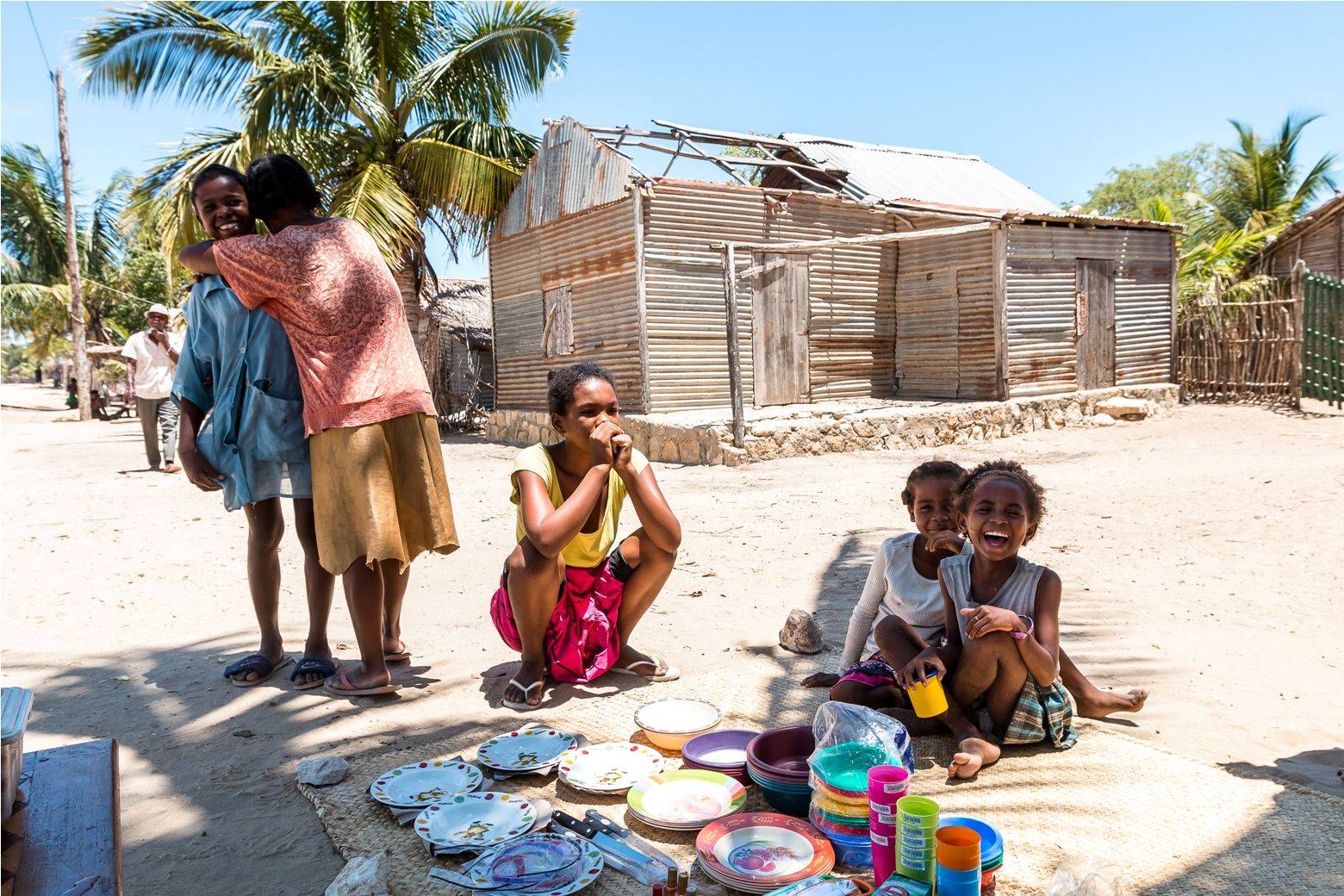 Ein Dorf am Mosambikkanal
