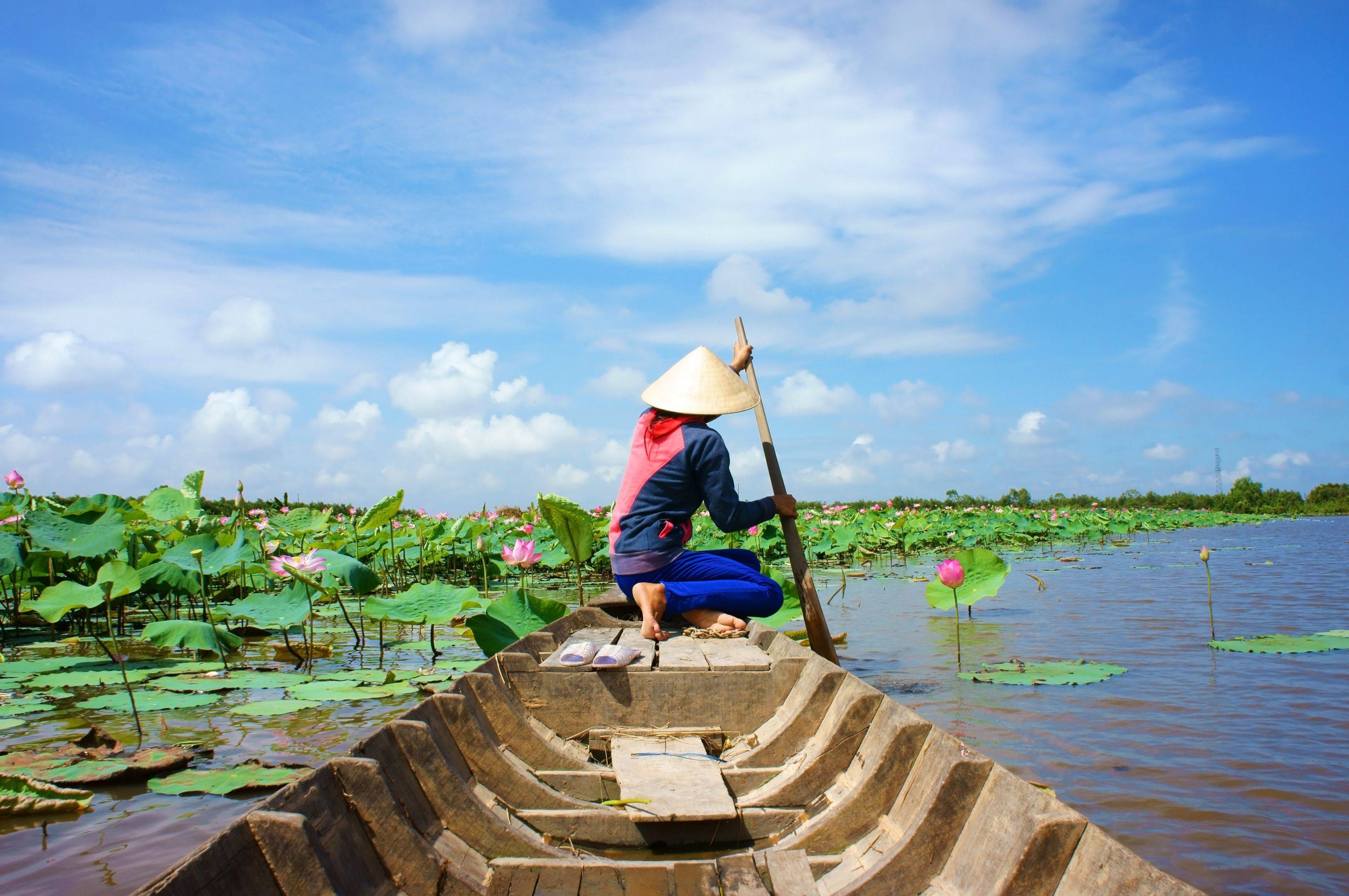 Paseo en barca en el Delta de Mekong 