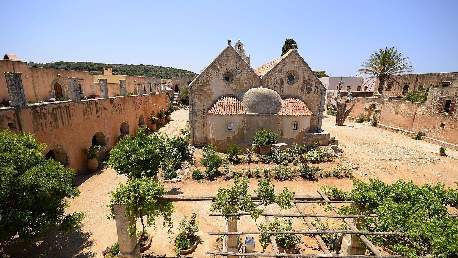 Le monastère d'Arkadi, Maroulas et le musée d'Eleftherna