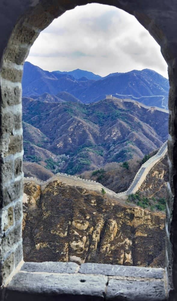 Die große chinesische Mauer erklimmen