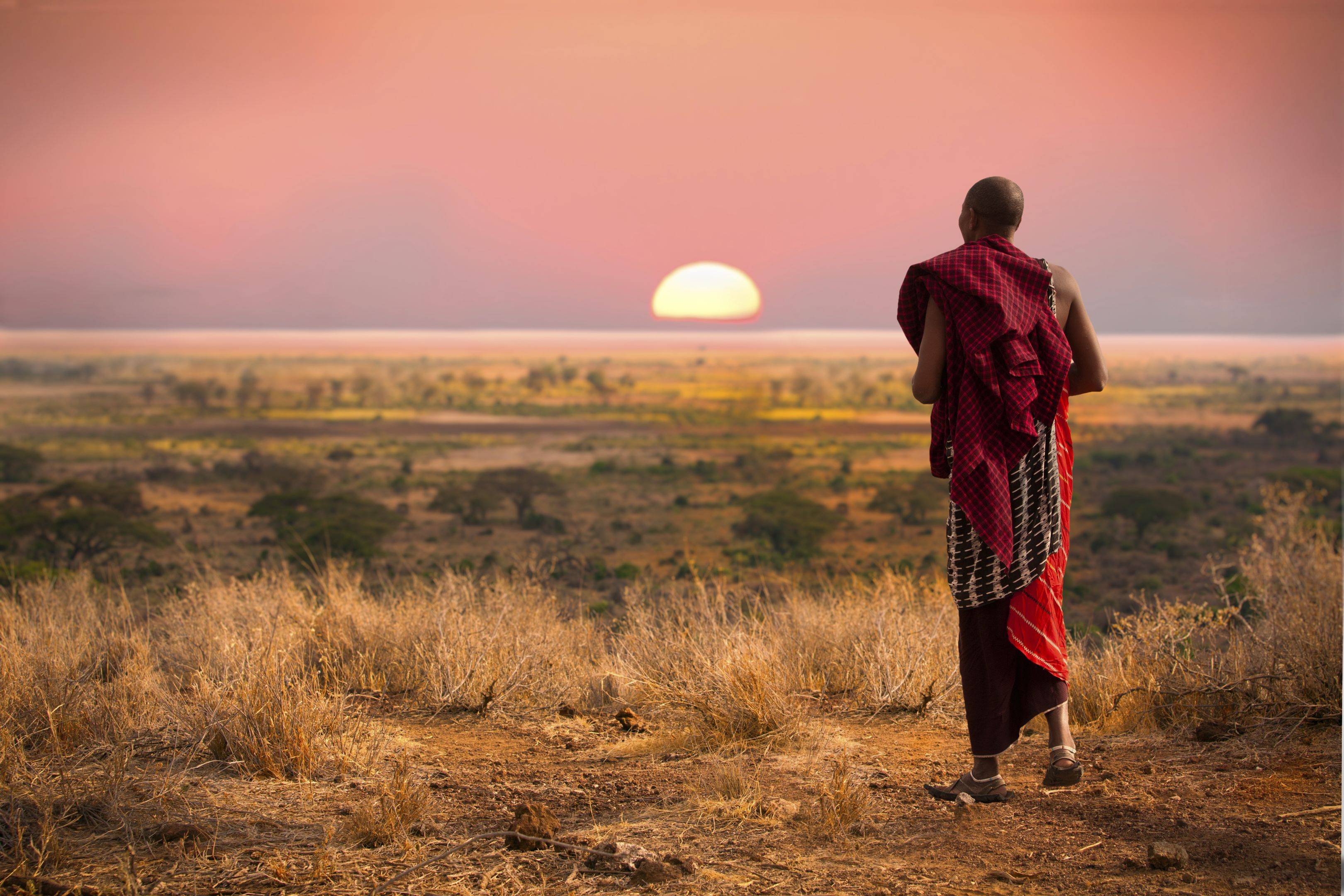 Passeggiata con una guida Masai