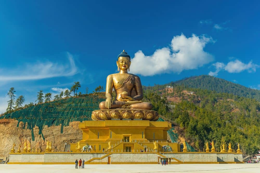 Gigantisch Boeddhabeeld in Thimphu