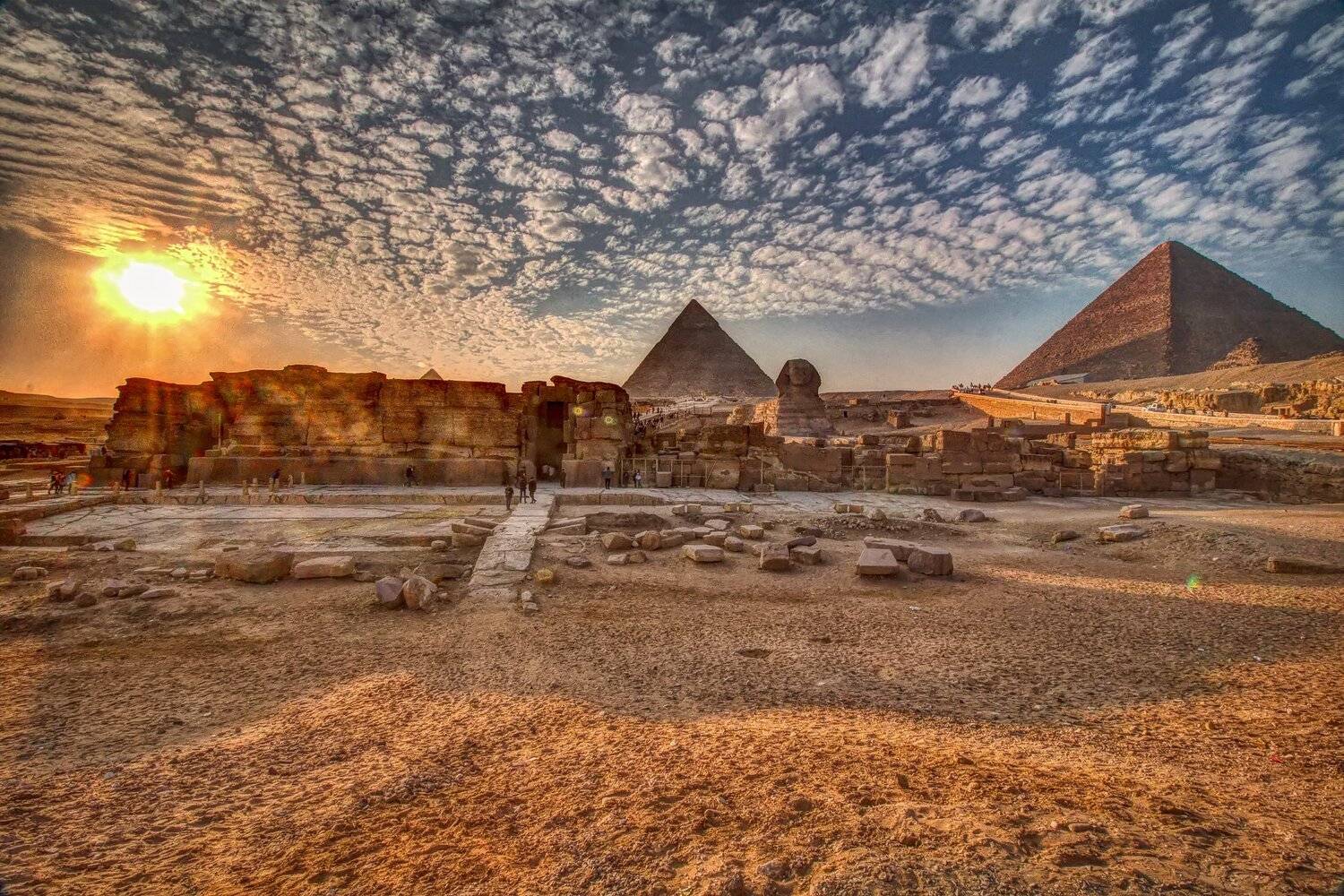 Tour des Pyramides, Sphinx de Gizeh et le musée national