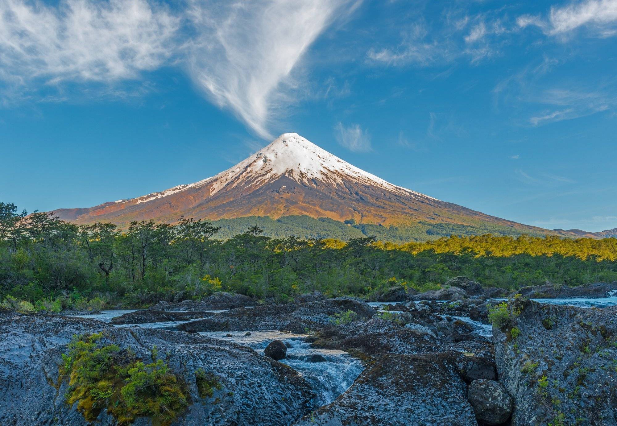 Zum Osorno Vulkan und den Petrohue Wasserfällen