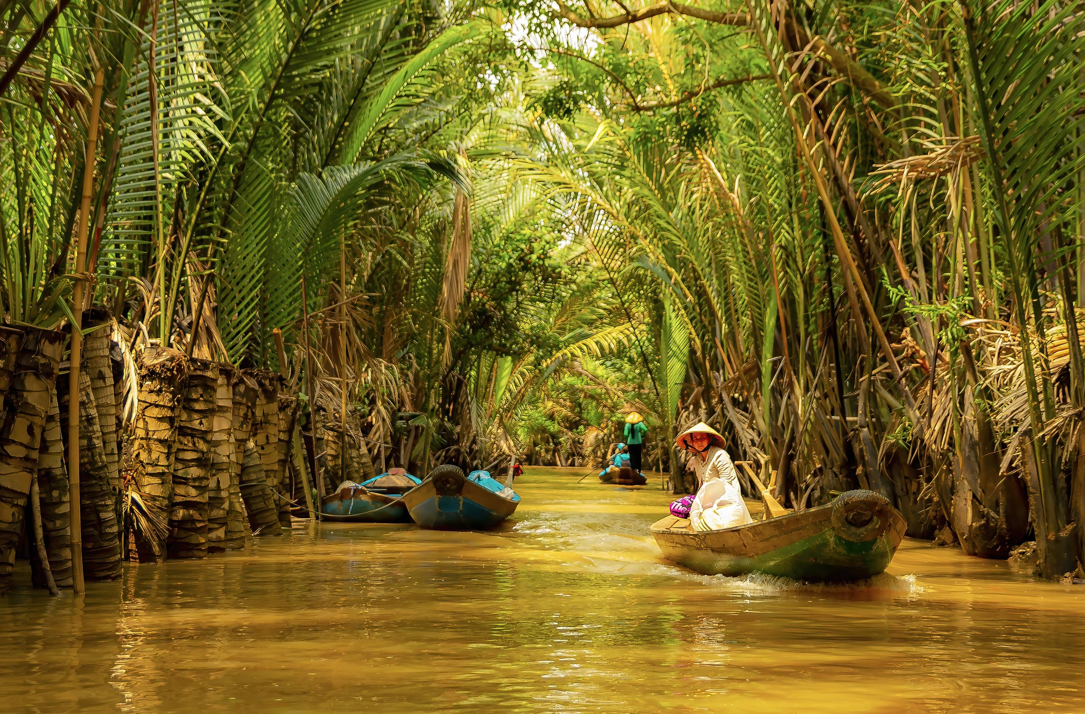 Escursione in barca sul Mekong e volo per la Cambogia