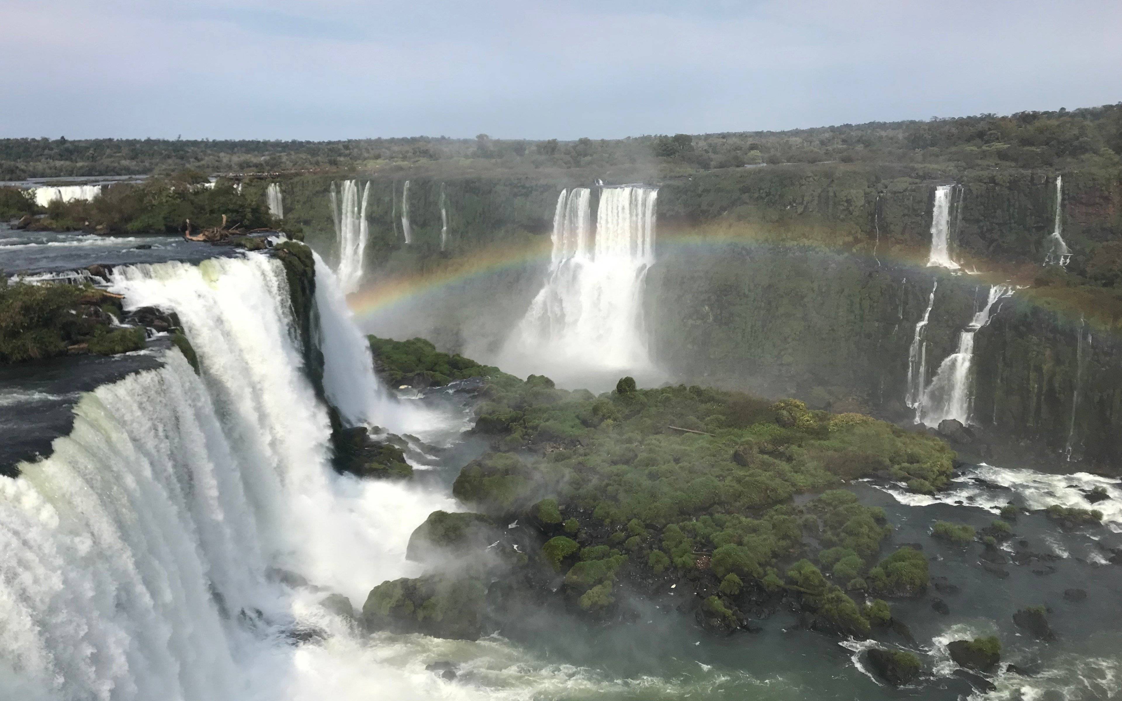 Panorama brésilien des chutes d'Iguazu et parc des oiseaux