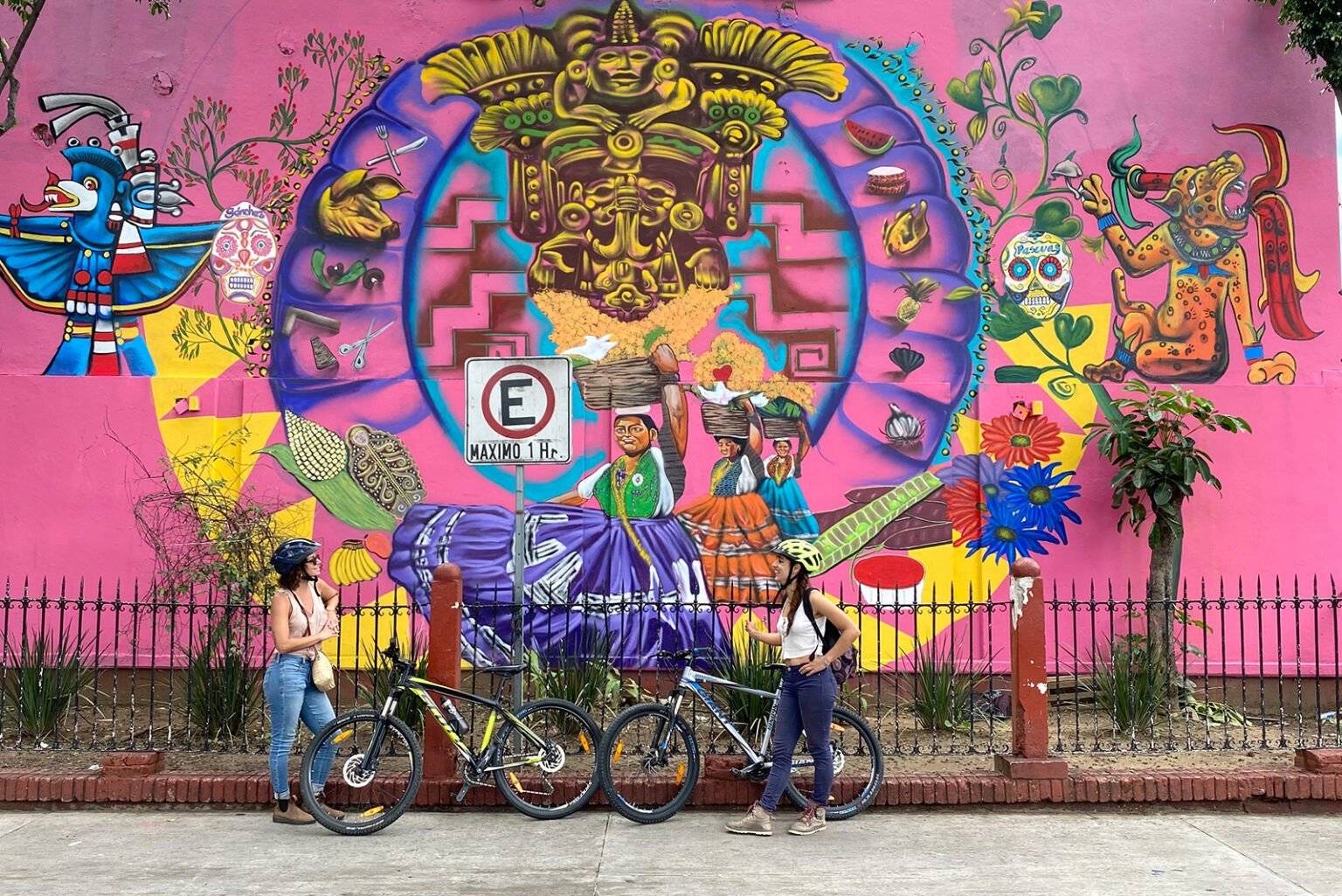 Vélo et street art à Oaxaca