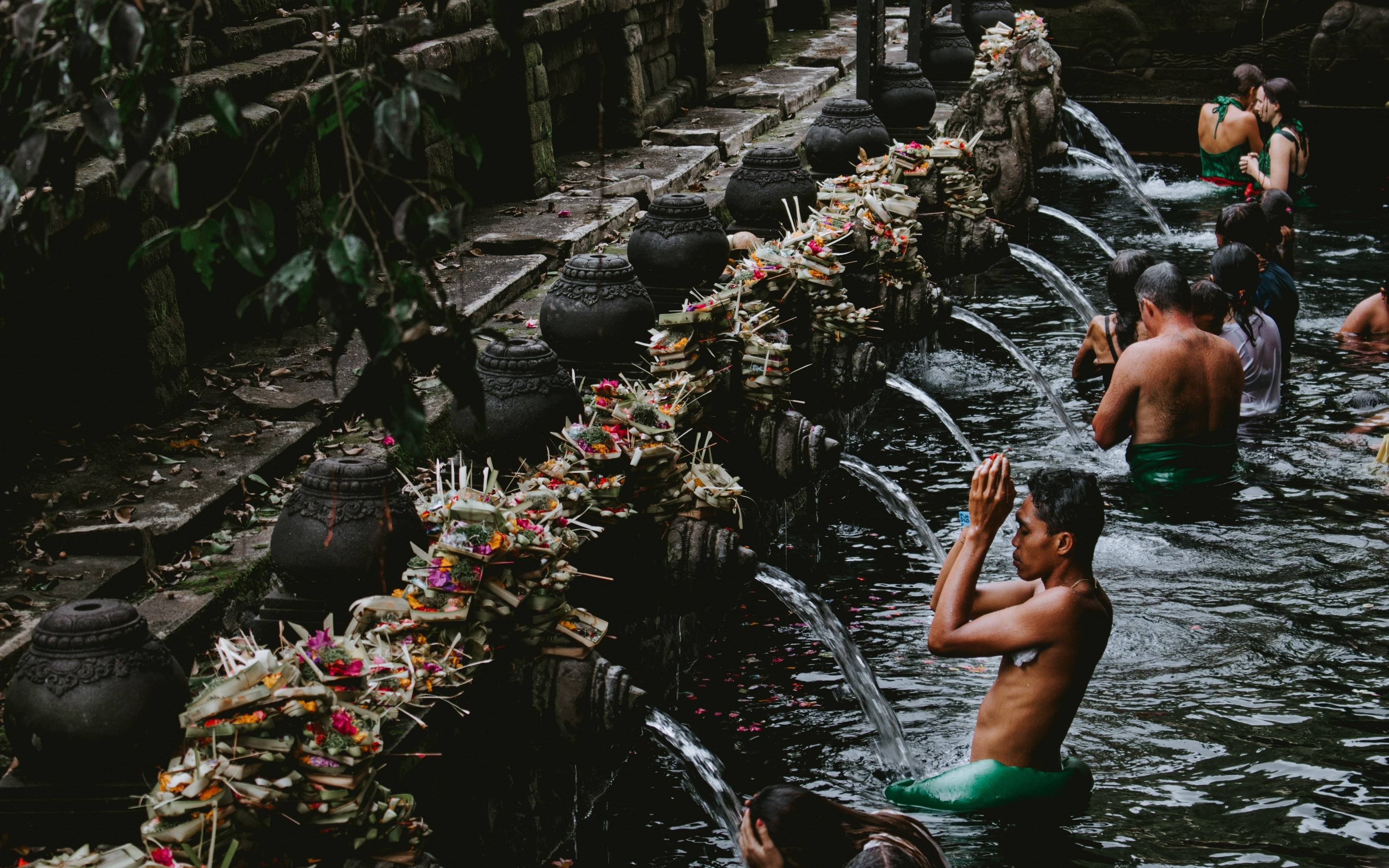 Découverte des alentours d'Ubud, cascade, temples et sources sacrées