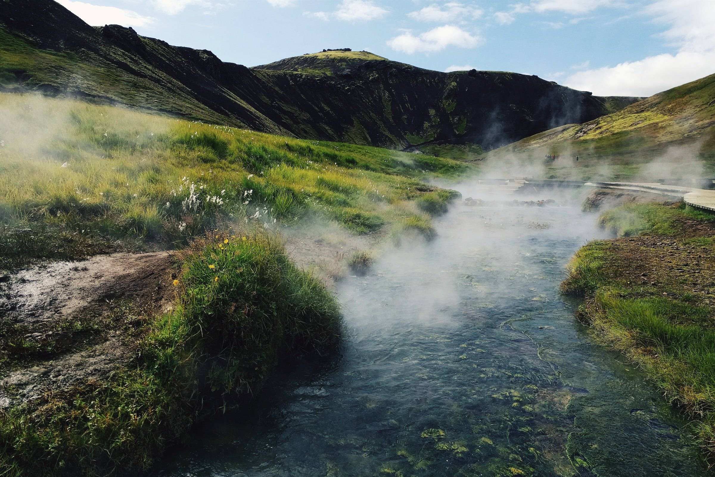 Llegada al municipio geotermal de Hveragerði