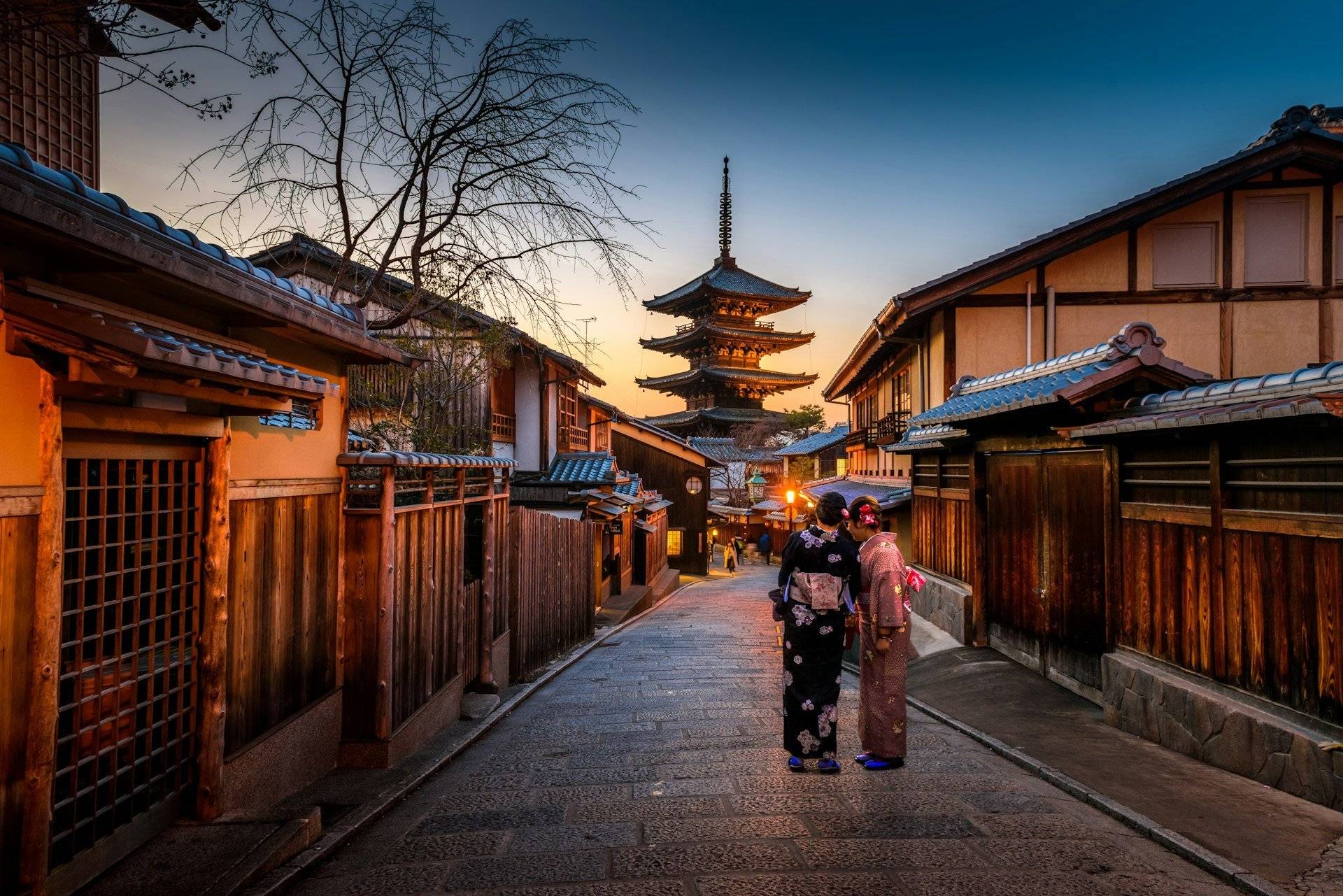 Ankunft in der alten Hauptstadt Kyoto