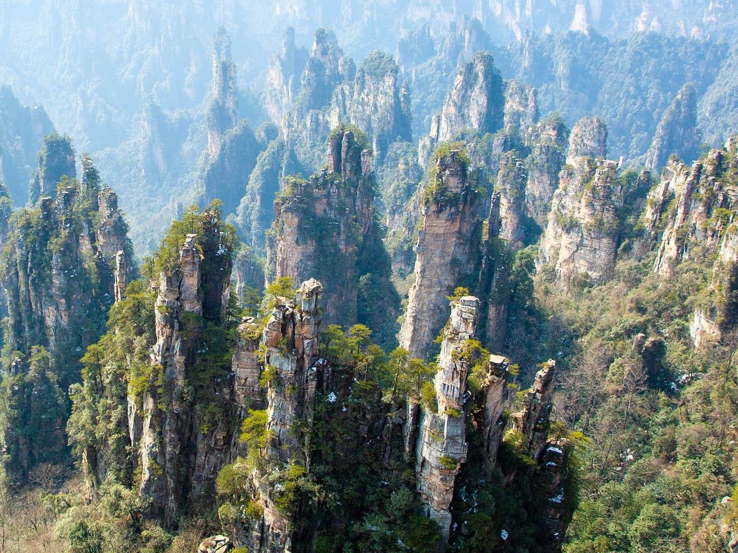 Impresionantes montañas del Mundo Avatar en Zhangjiajie