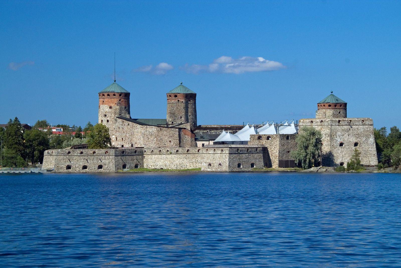Savonlinna -Stadt am größten der finnische Seen 
