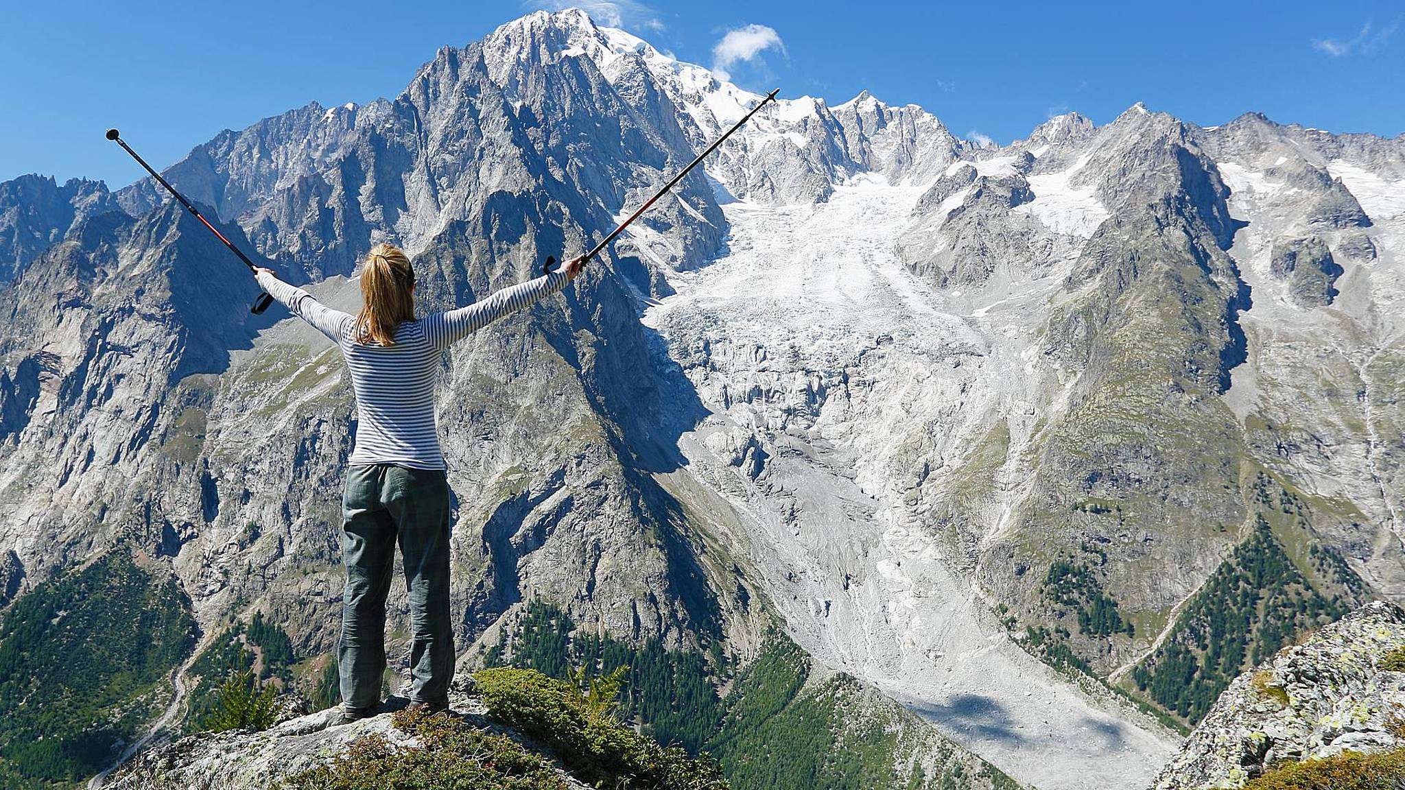 Wandelen bij de Mont Blanc