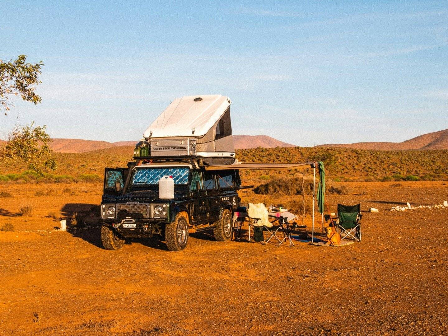 Traversée de l'Afrique Australe en autotour avec tente sur le toit