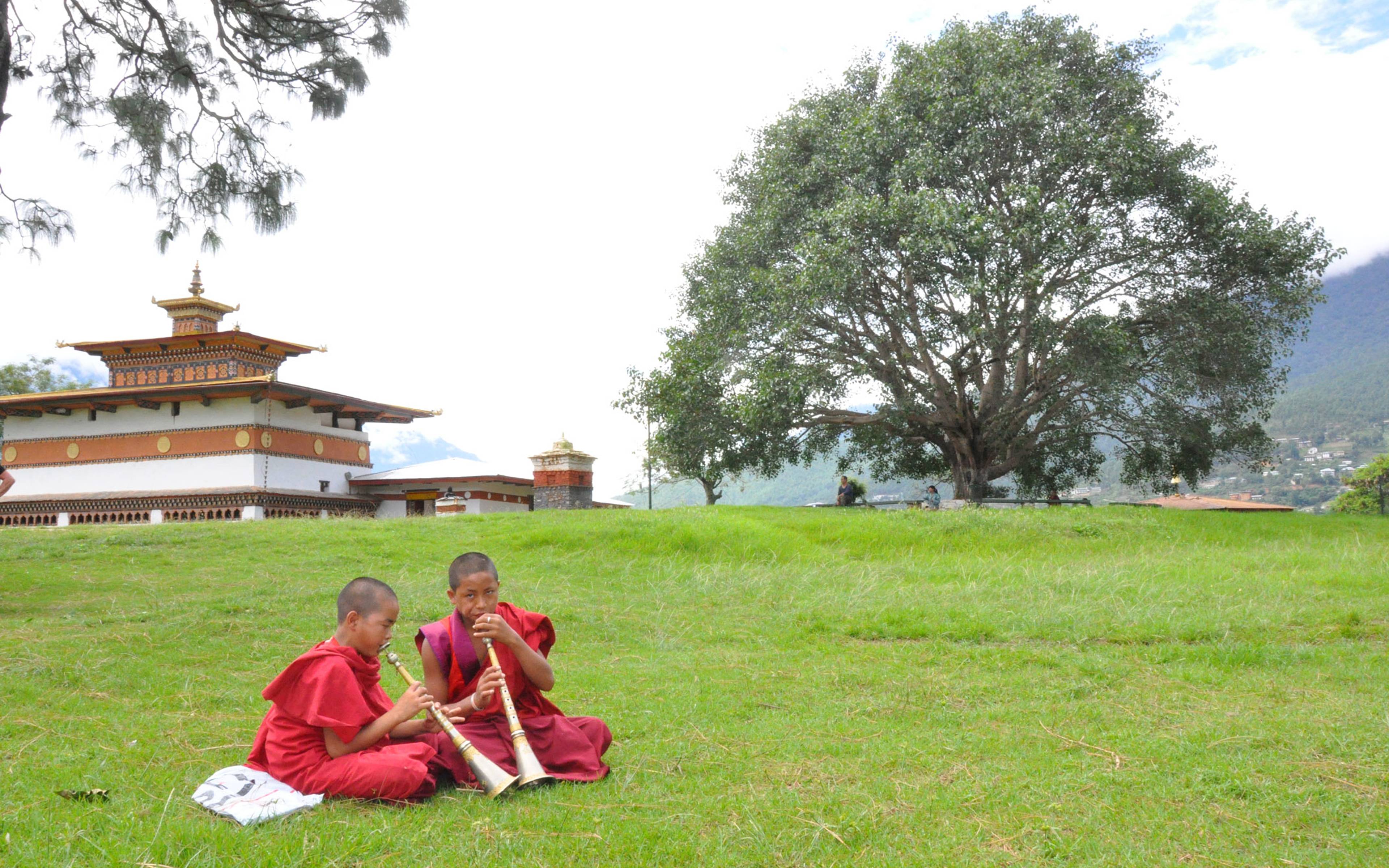 Reinigungszeremonie und über den Dochula Pass nach Punakha 