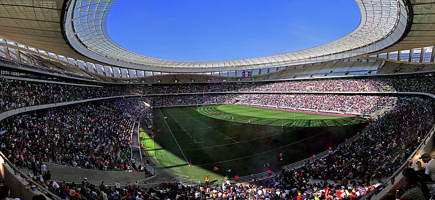 Vue panoramique du stade à Cape Town