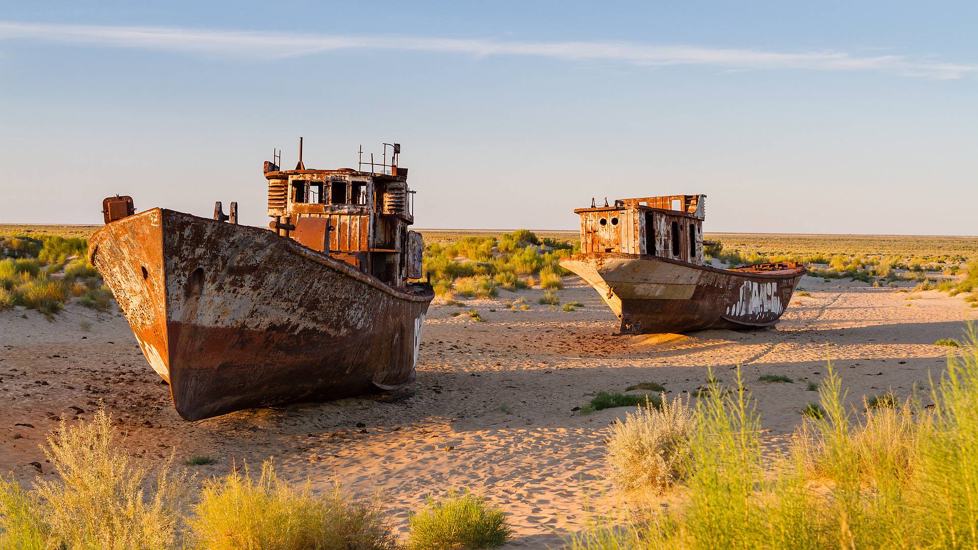 Nel deserto del lago d'Aral