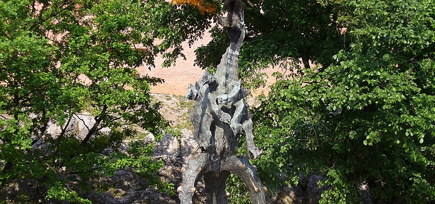 Statue dragon à Cracovie