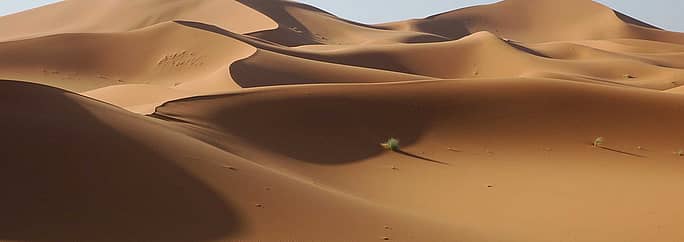 Dunes de sable au sud de Merzouga