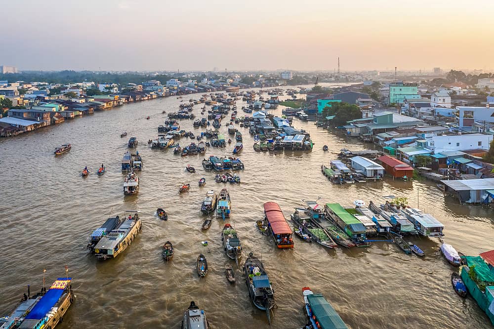 De markten in de Mekong Delta