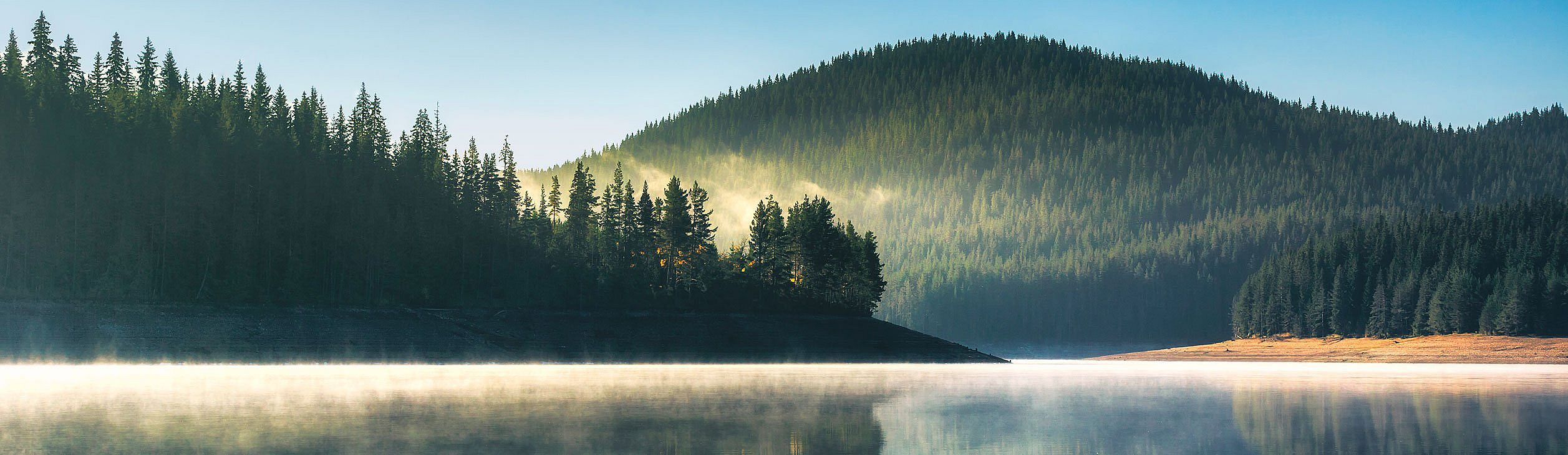 Beautiful Lake and mountains, morning shot