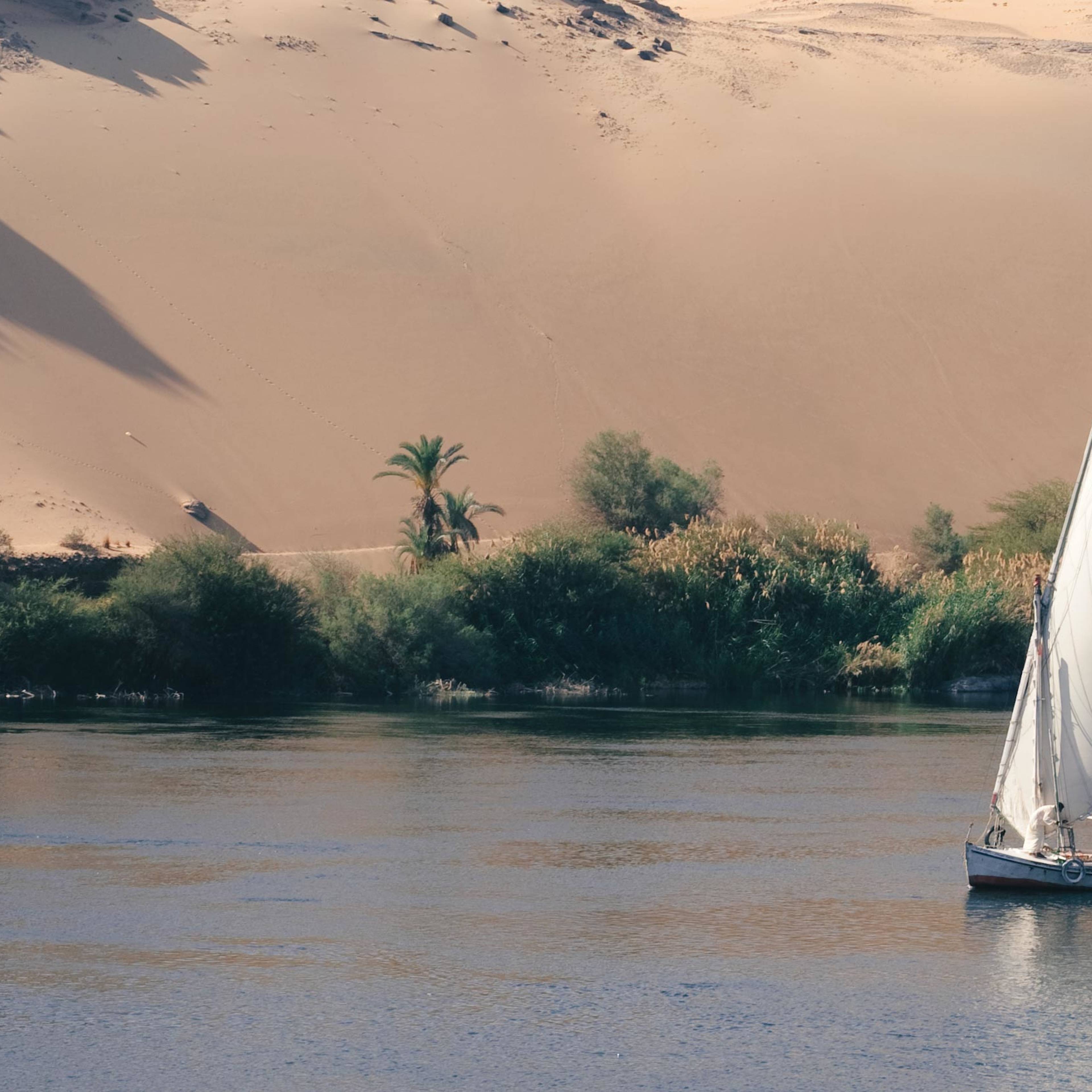 Feluke am Nil, Ägypten.