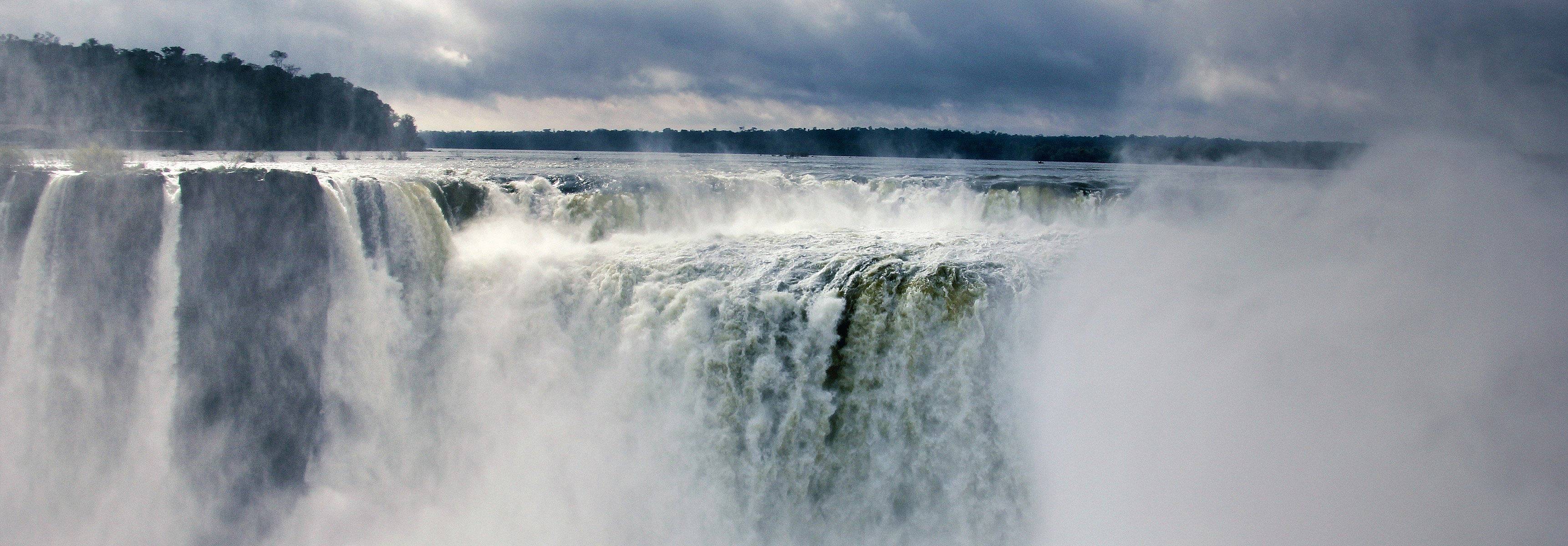 Iguassu Falls is the largest series of waterfalls on earth