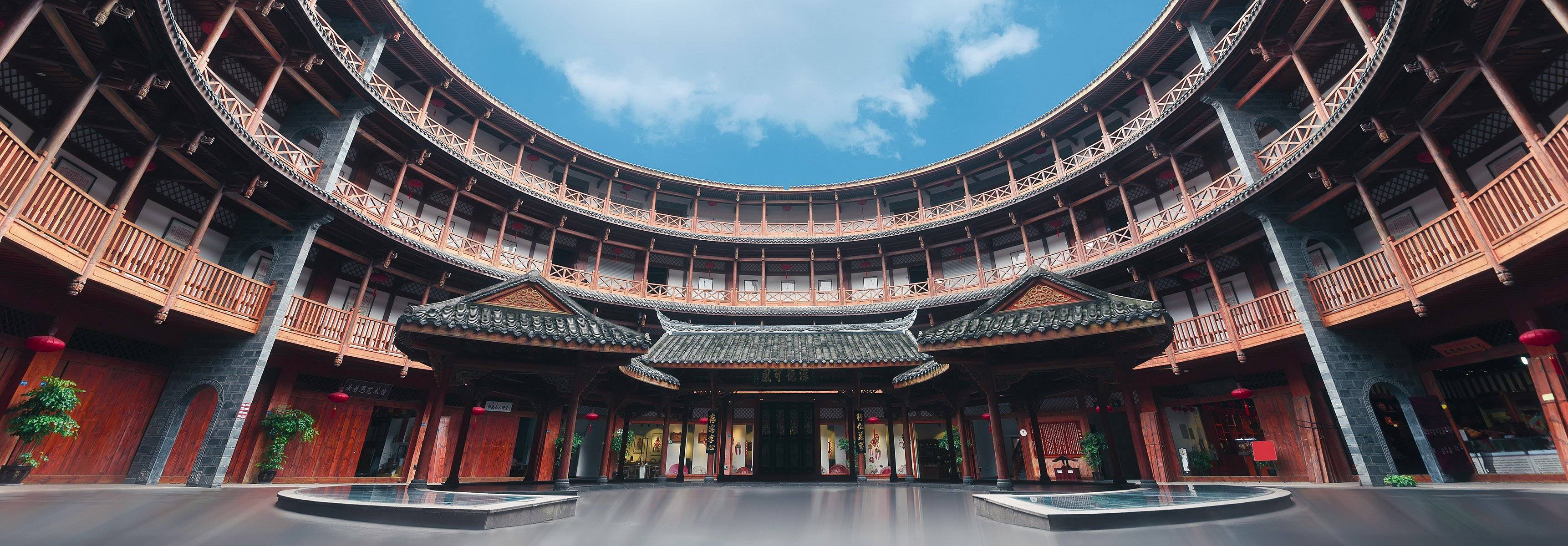 Luodai tulou (hakka roundhouse) in Chengdu,Sichuan province,