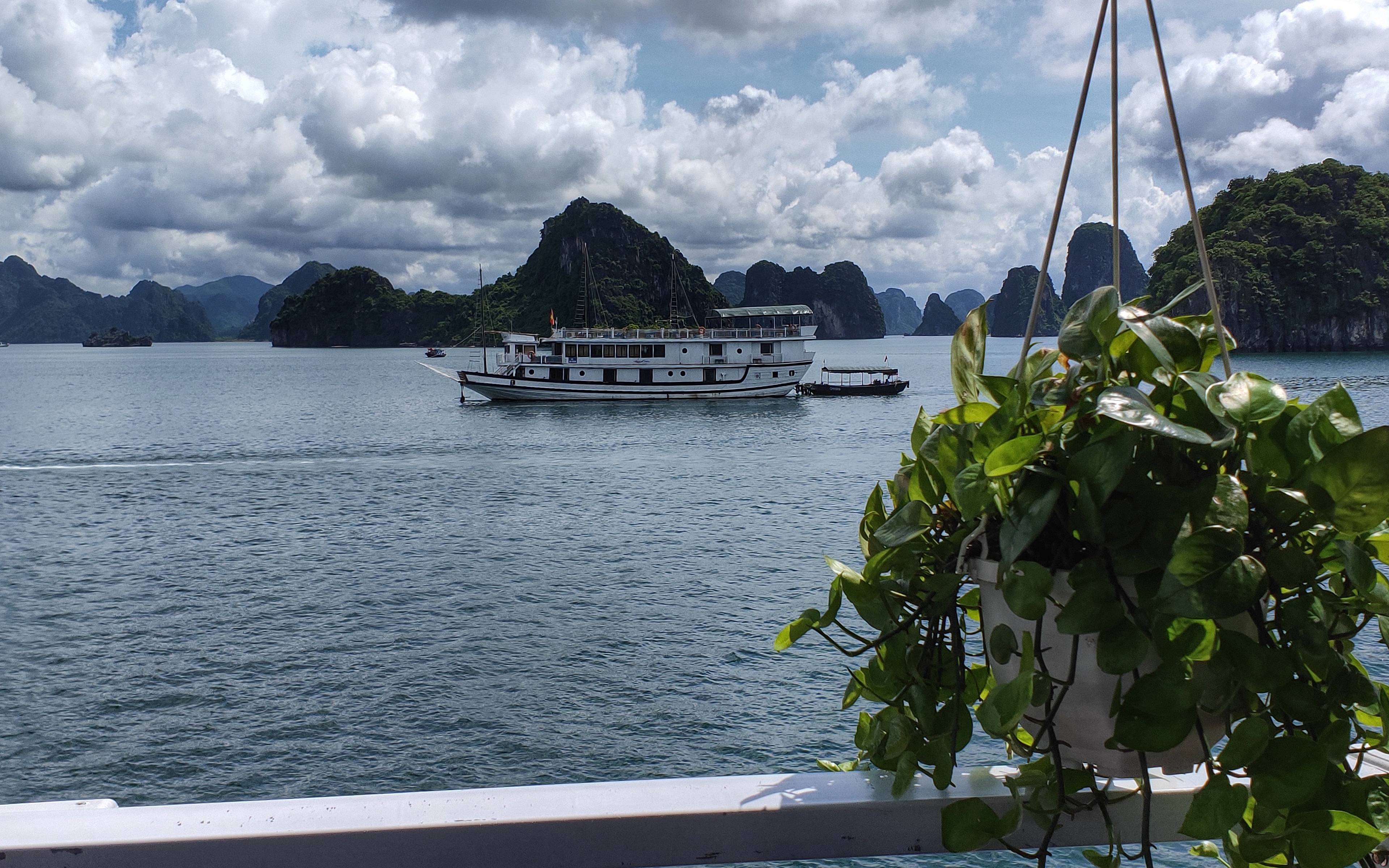 Navegando por la exclusiva Bahía de Halong