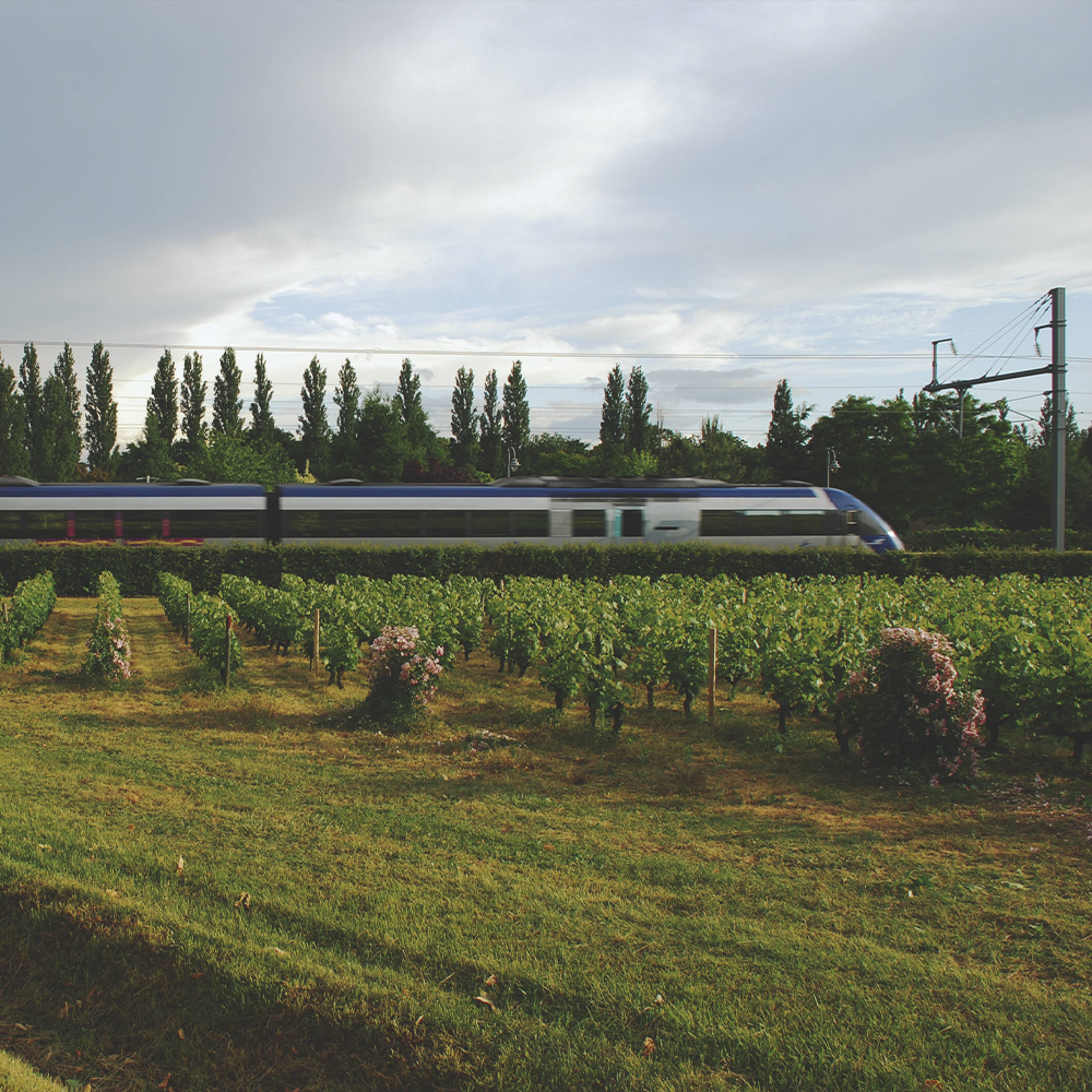 Mit dem Zug fahren um in Frankreich zu reisen