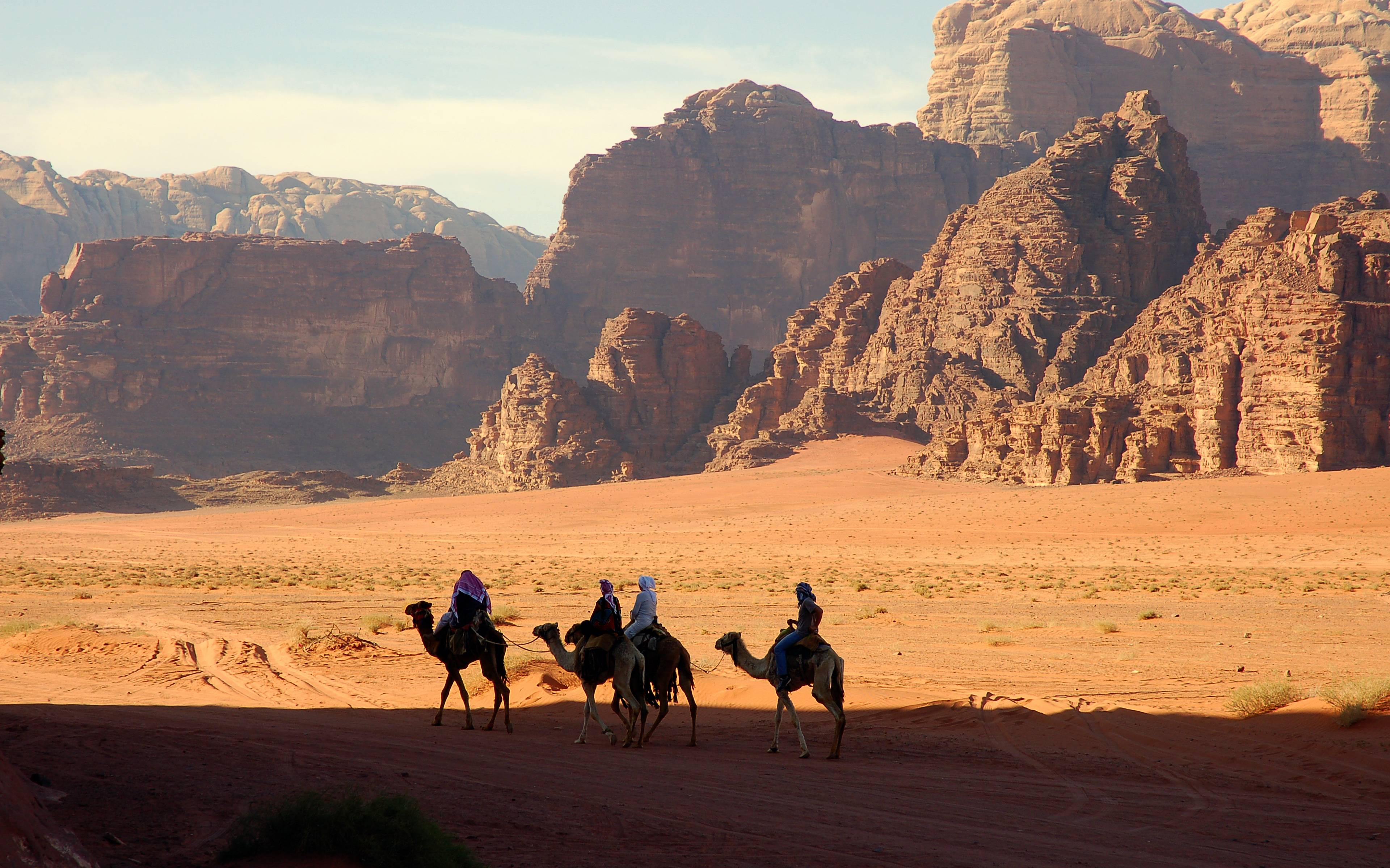Auf dem Rücken der Kamele durch die Rote Wüste 