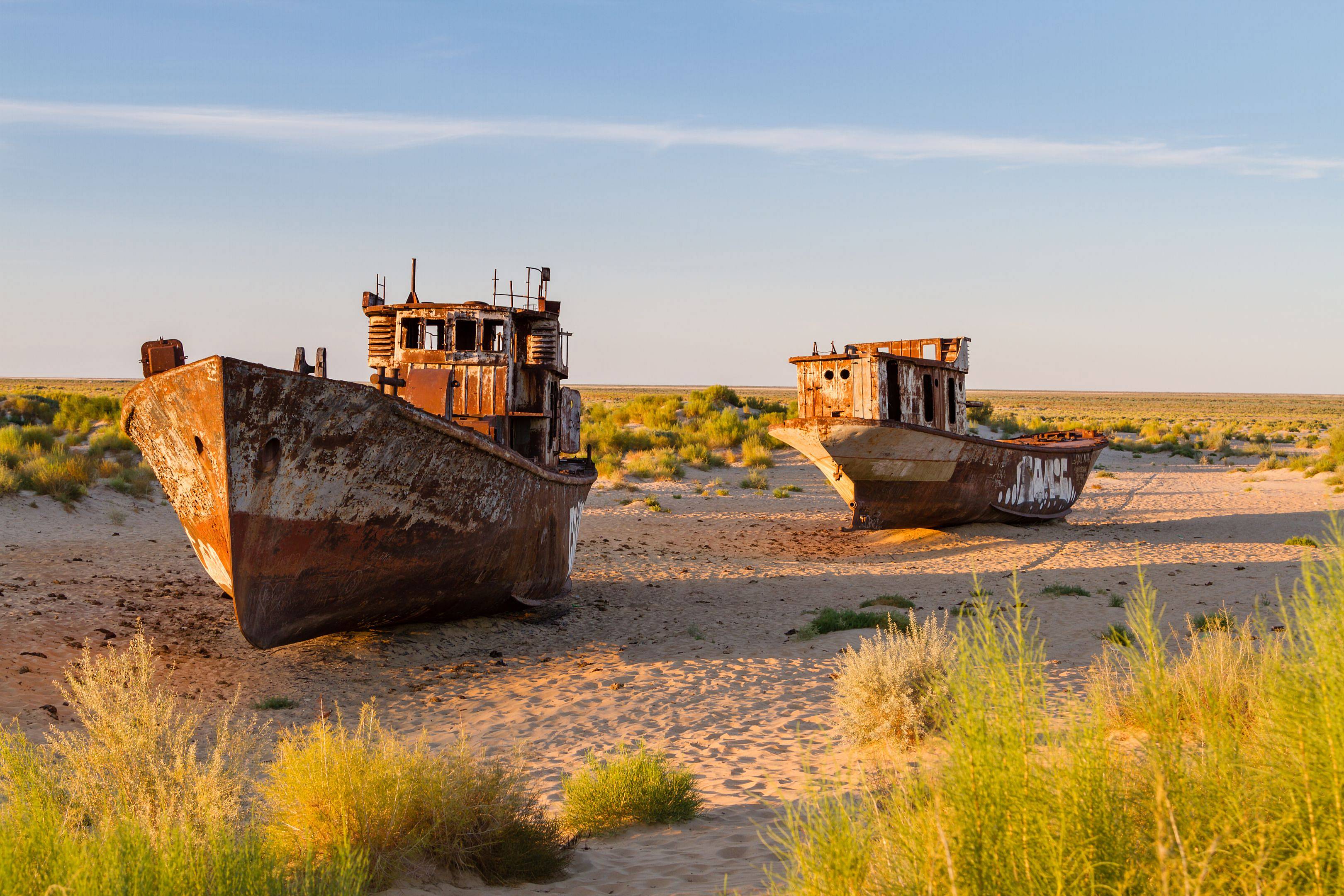 Nel deserto del lago d'Aral