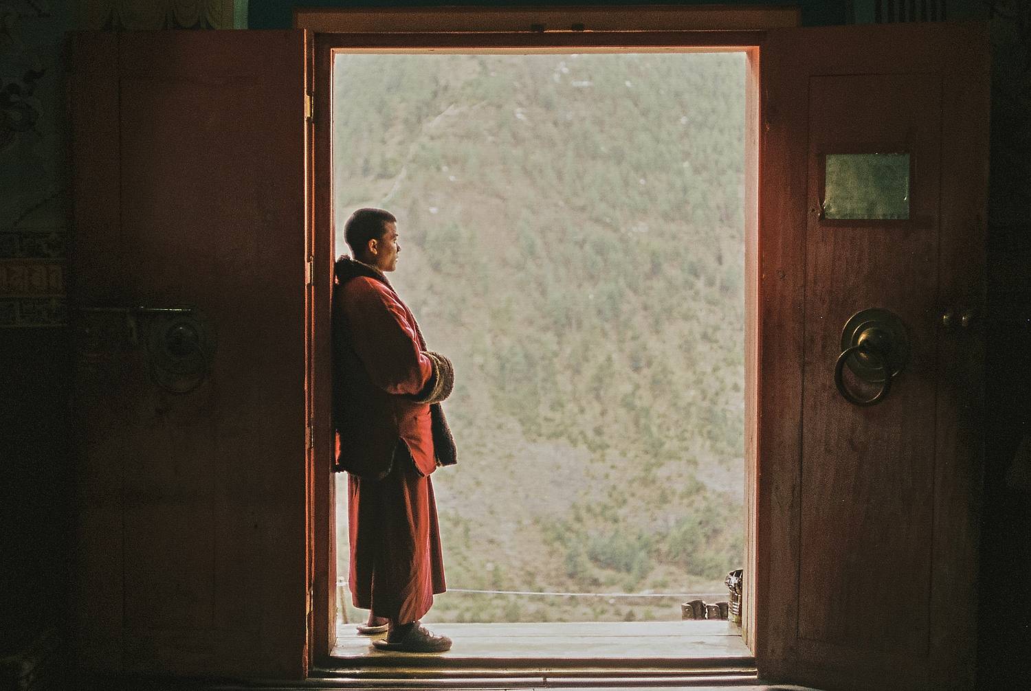 Boeddhismecursus en meditatie met monniken in Nepal