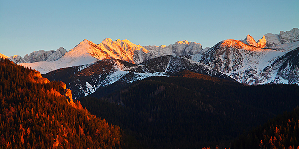 Sunset sur les Tatras