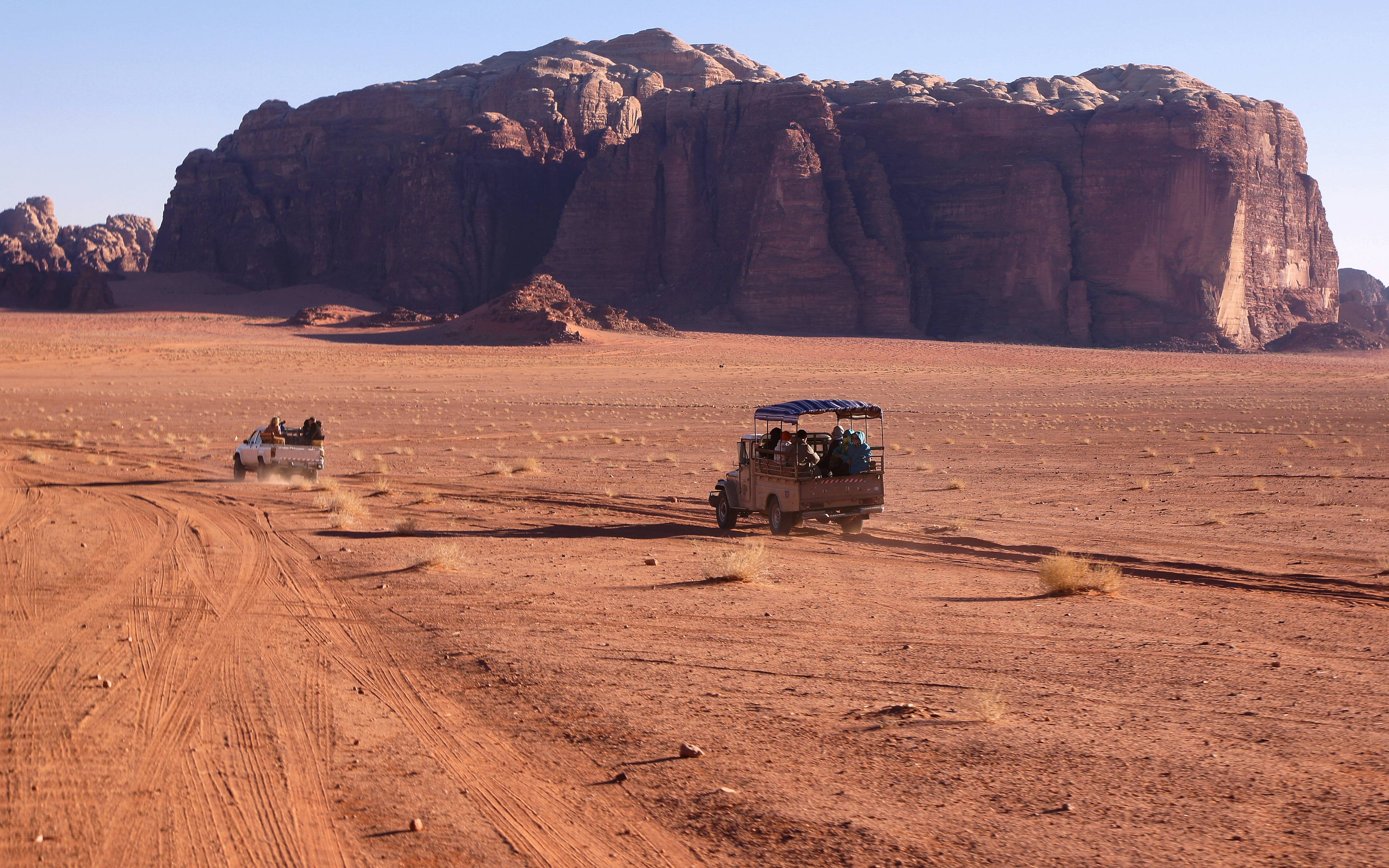 Deuxième journée de randonnée dans le désert du Wadi Rum