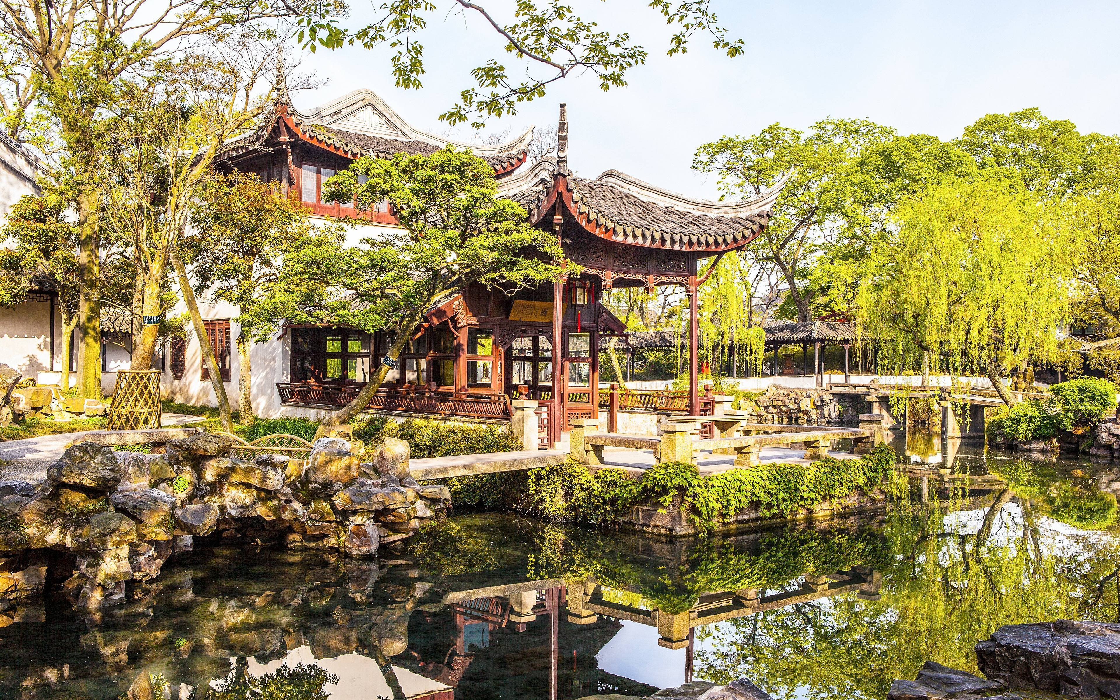 Garten und Wasserdorf in Suzhou
