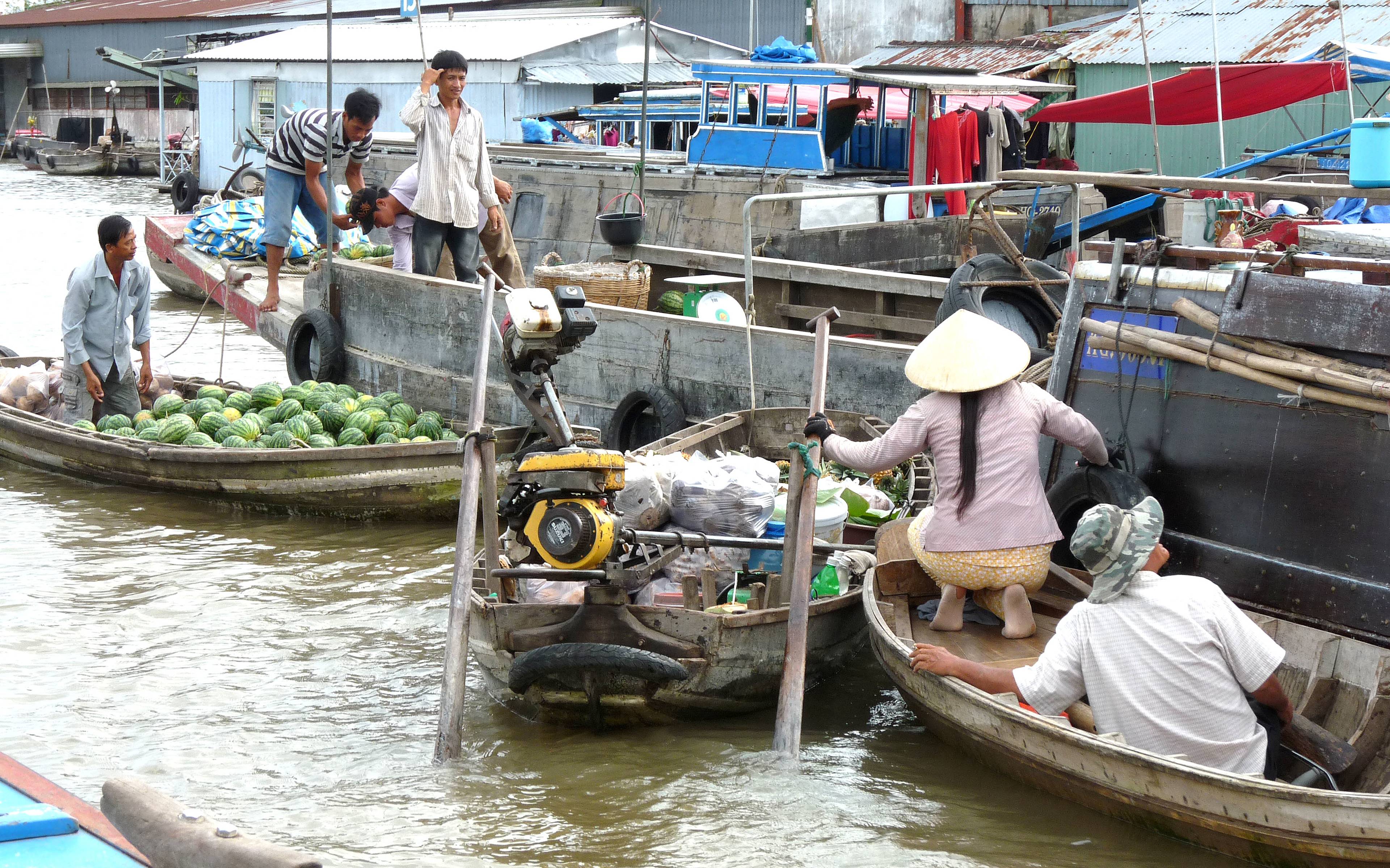 Mercado flotante de Cai Rang - Traslado a Ho Chi Minh