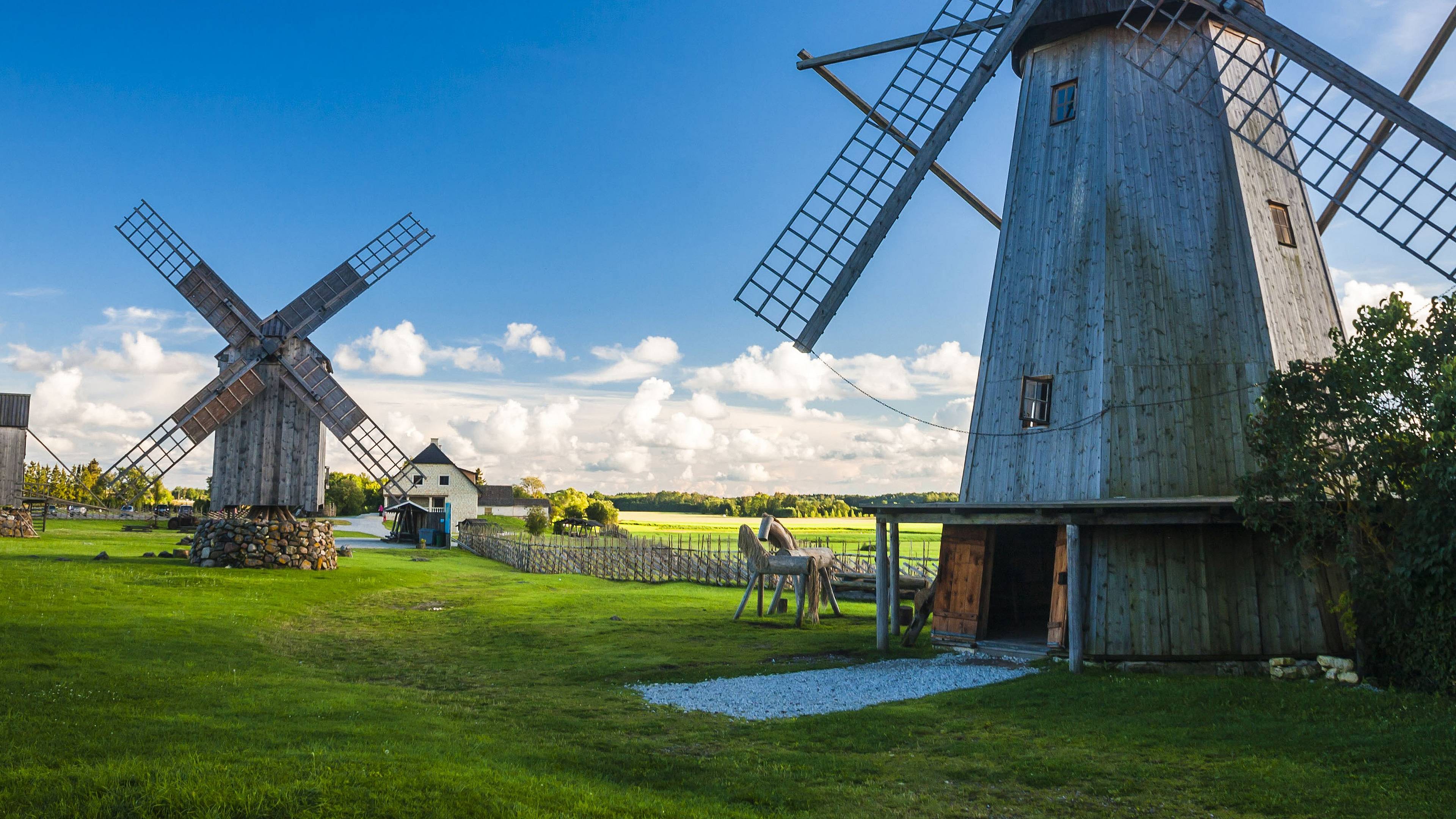 The mills of Angla, Estonia